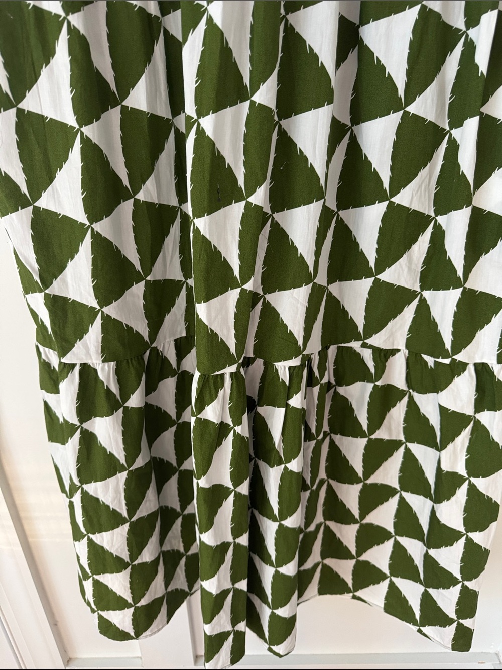 Anthropologie MAEVE The Bettina Tiered Shirt Dress In Green M - Picture 6 of 9